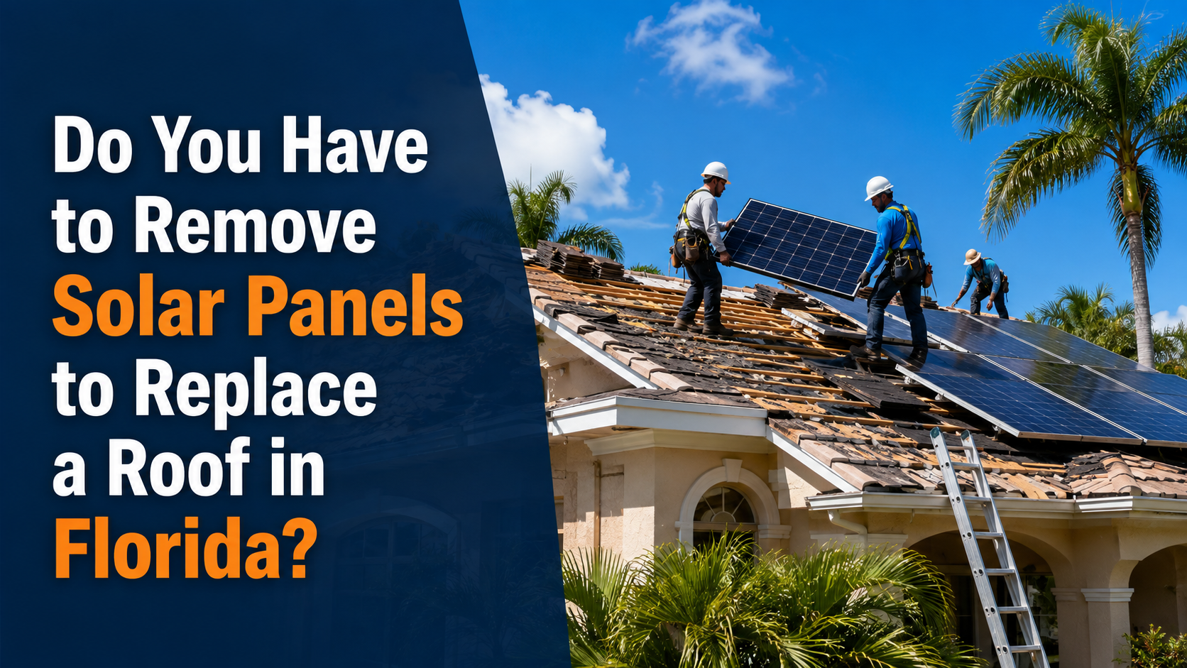 Do You Have to Remove Solar Panels to Replace a Roof in Florida?